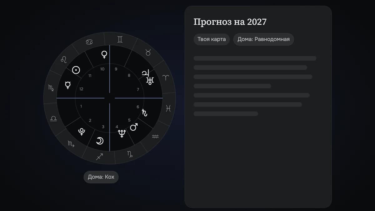 Готовый прогноз с чипом «Дома: Равнодомная»